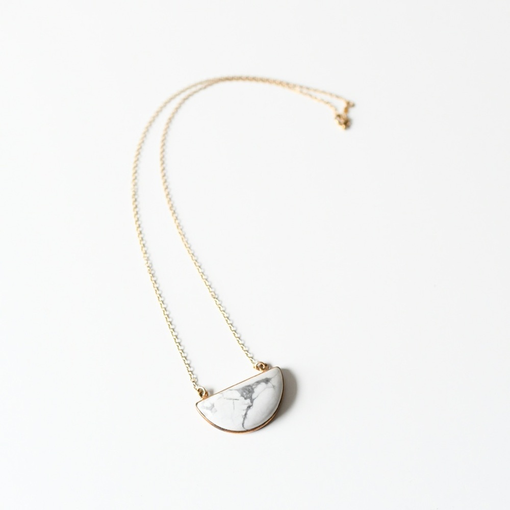 Brass + Marble Necklace